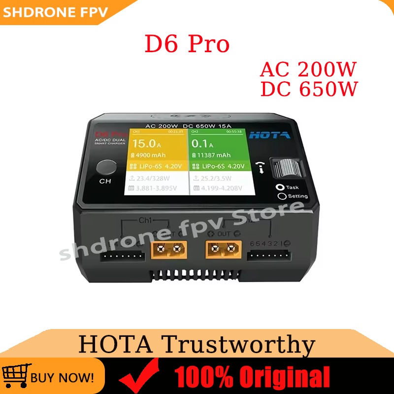 Caricatore doppio canale origi - Hota D6 Pro Dual Lipo Charger recensione e prezzo